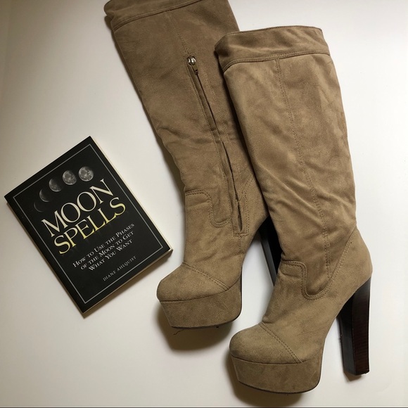 Zigi Soho Shoes - Platform Suede Knee High Boots